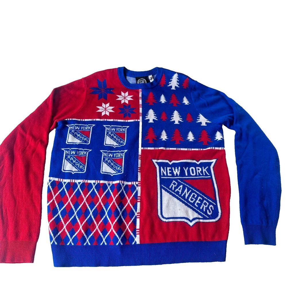 New York Rangers NHL Ugly Christmas Sweater Men’s XL